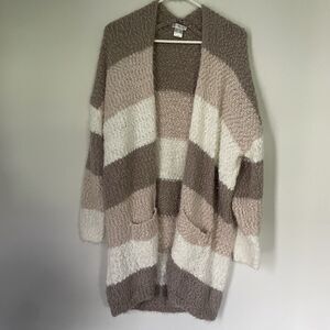 Venus Cardigan Womens XL Sweater Soft‎ Long Sleeve Striped Roomy Cozy Oversized